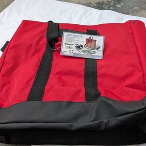 Red and Black Tote Bag